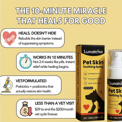 Vet-backed skin relief spray